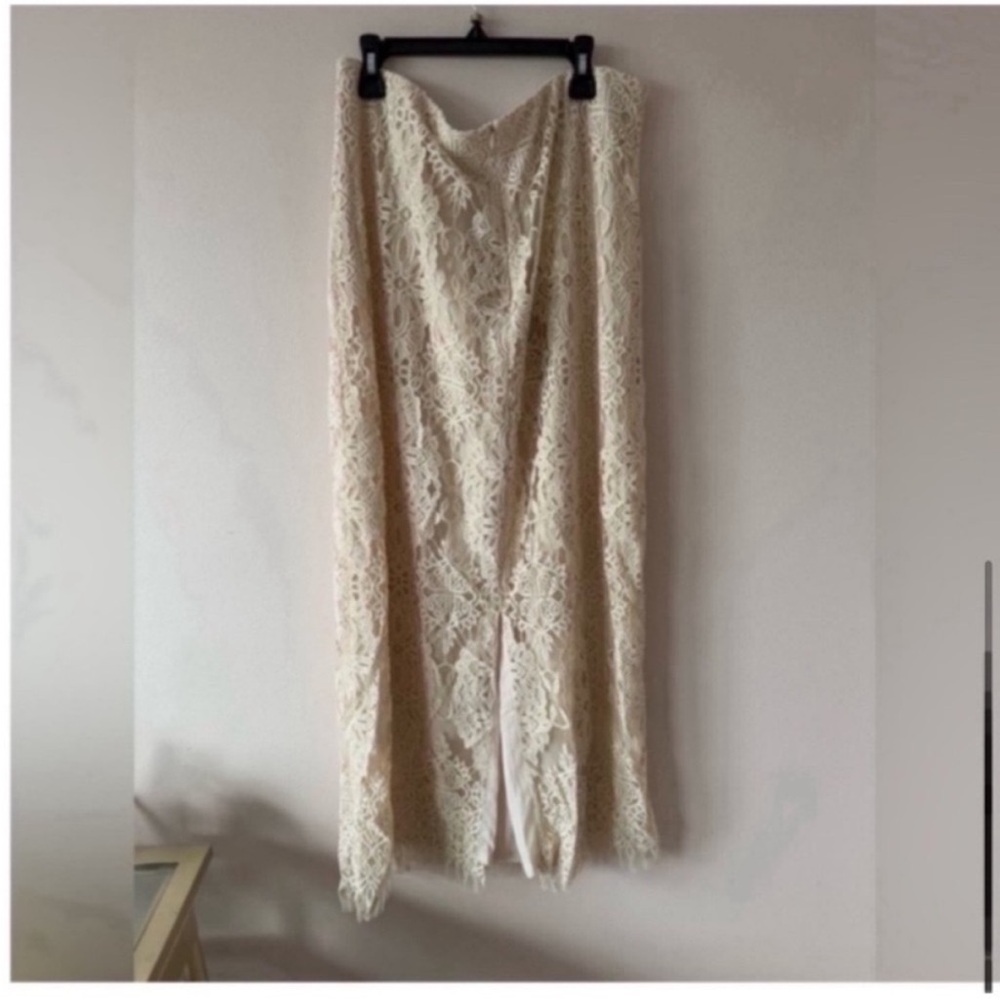 Parker Cream Lace Maxi Skirt NWT 12 - Picture 6 of 6